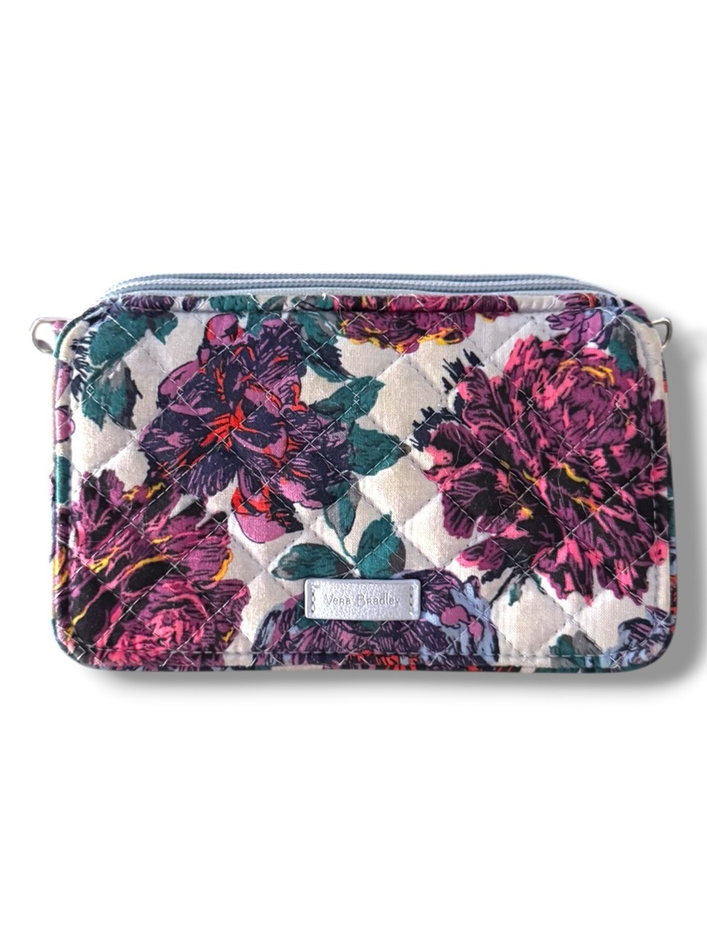 Vera Bradley RFID All In One Crossbody pattern "Petite Neon Blooms" NO STRAP